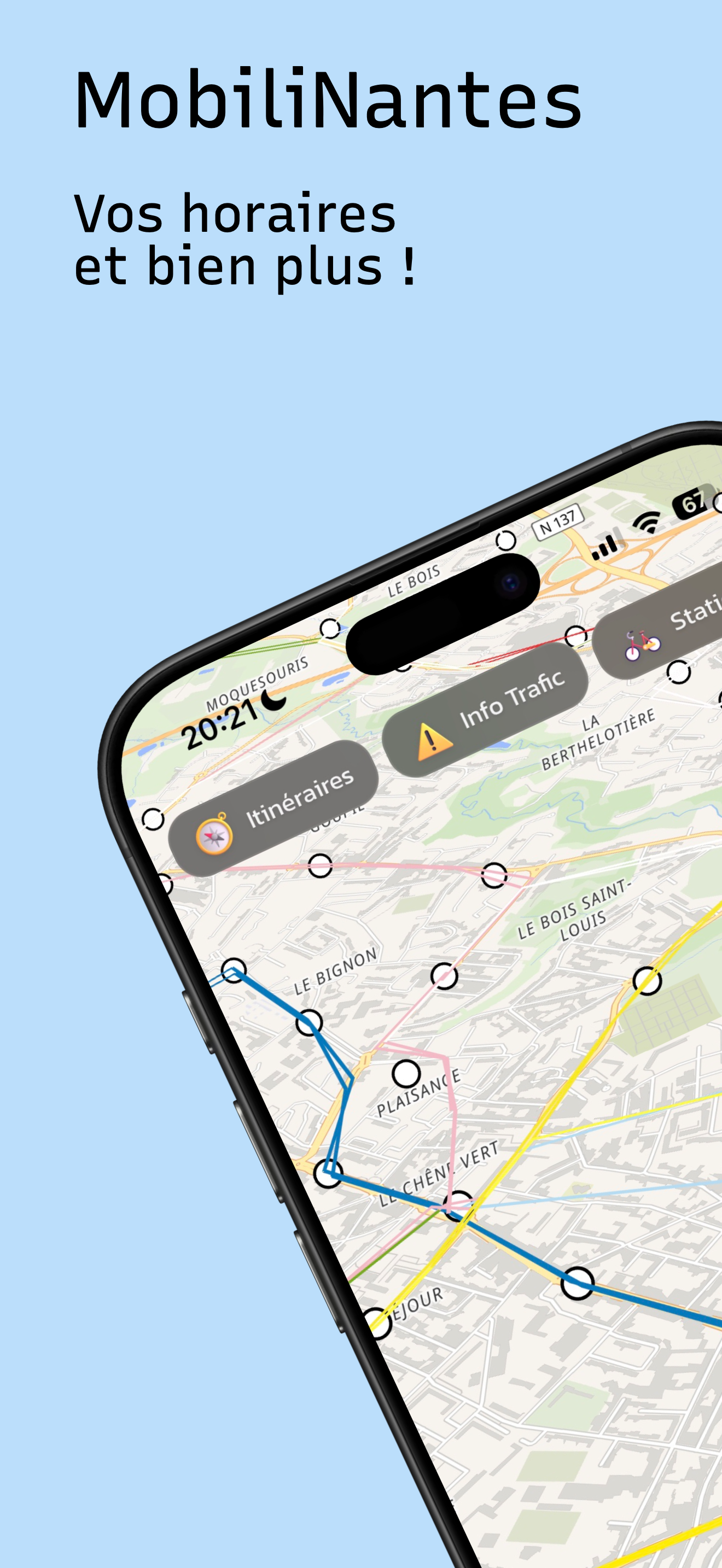 Capture d'écran MobiliNantes
